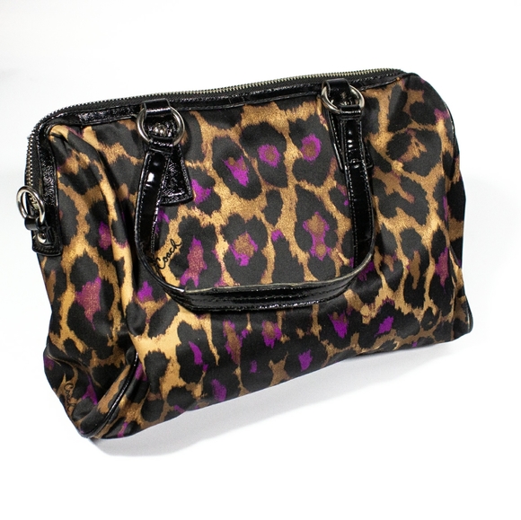 Coach F25283 Signature Ocelot Print Sachel - Picture 2 of 5
